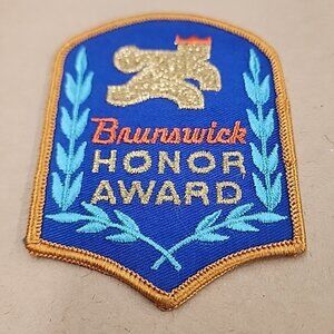 Vintage Brunswick Honor Award Patch Emblem - BOWLING